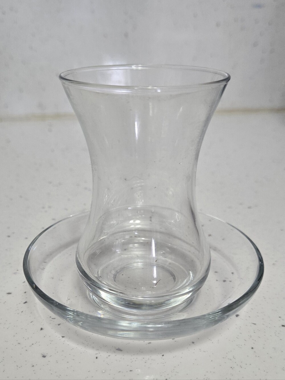Turkish Tea Cup and Saucer - Transparent / Clear Set Of 2